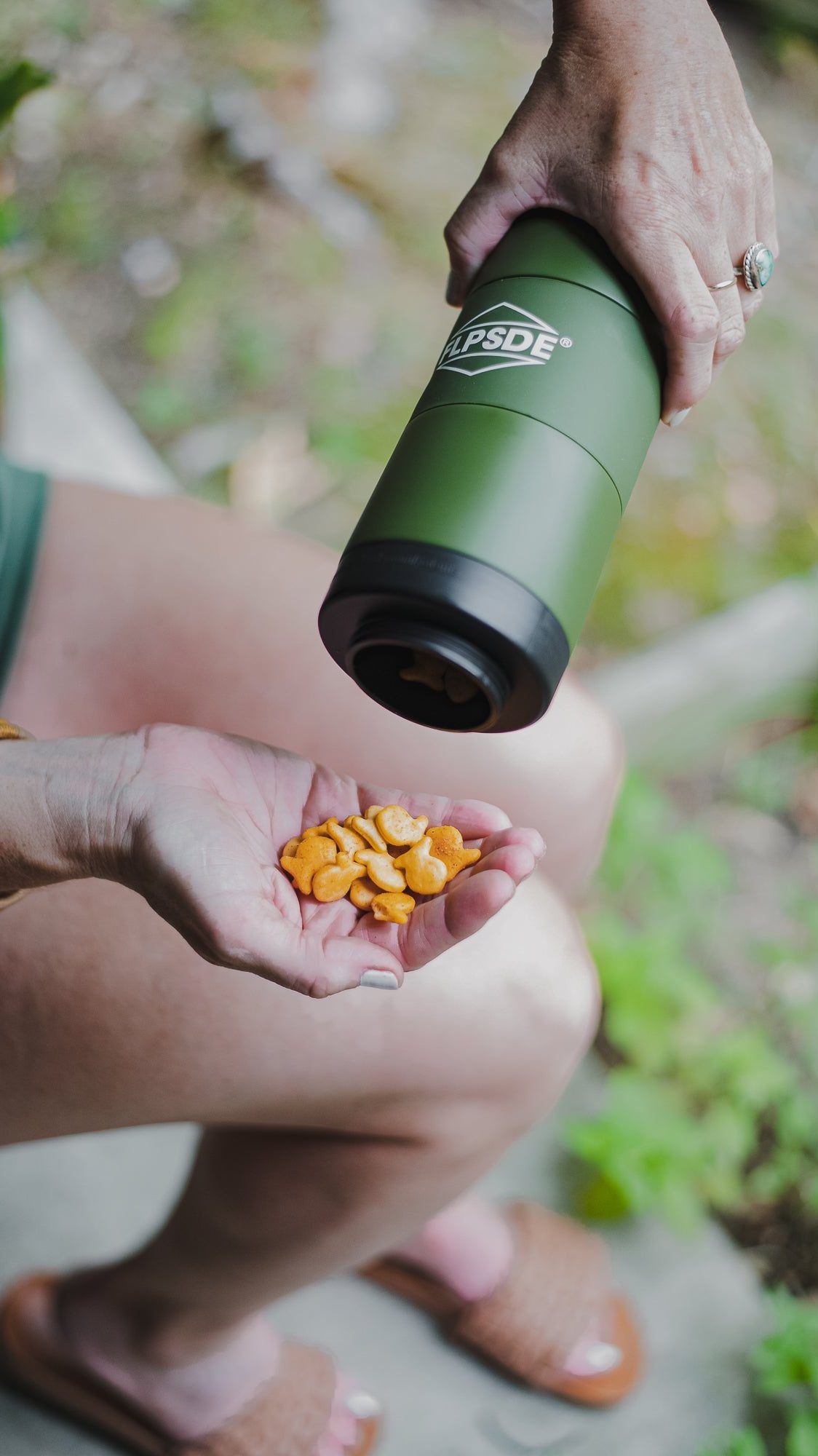 FLPSDE Dual Chamber Water Bottle with Snack Storage