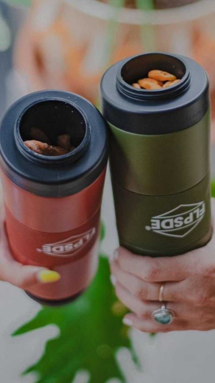 FLPSDE Dual Chamber Water Bottle with Snack Storage