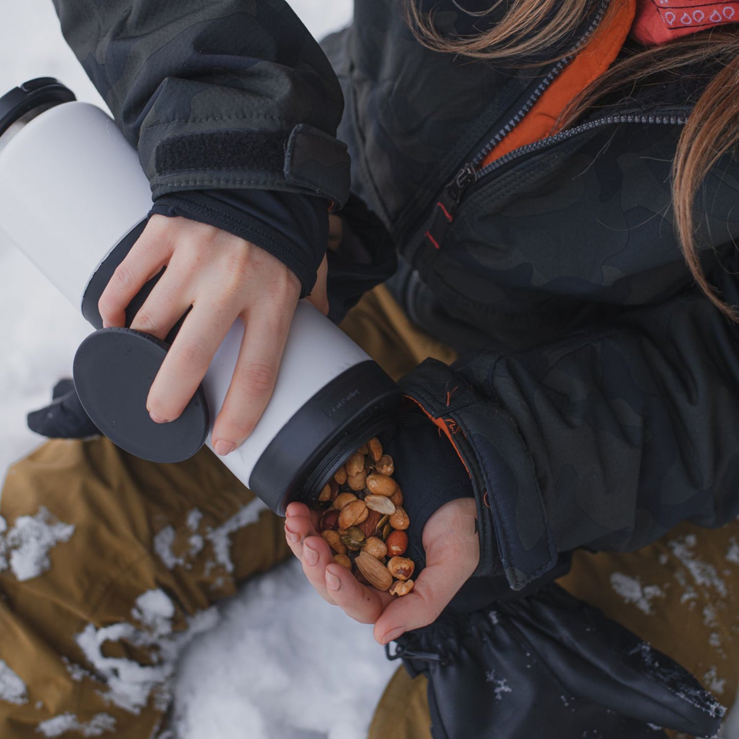 FLPSDE Dual Chamber Water Bottle with Snack Storage