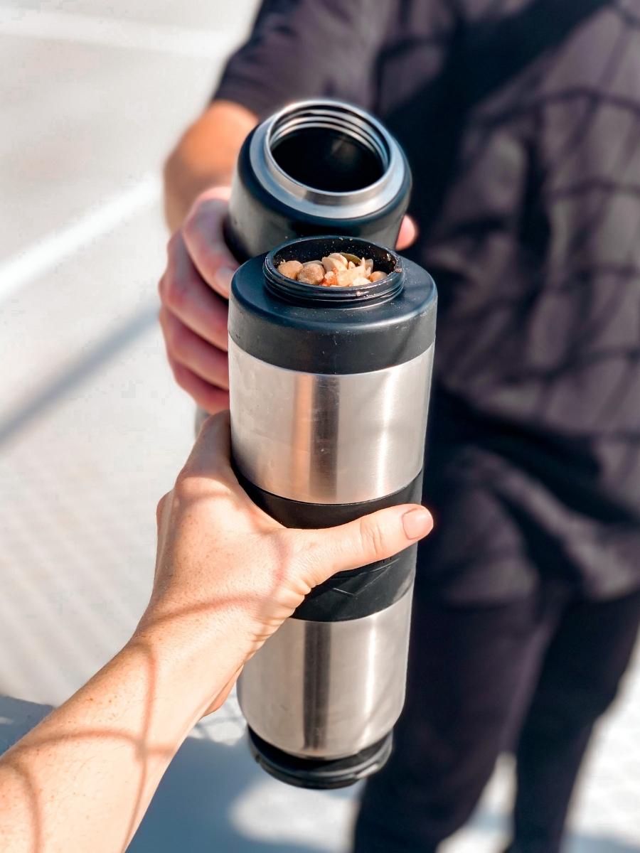 Stainless | FLPSDE Water Bottle with Snack Storage
