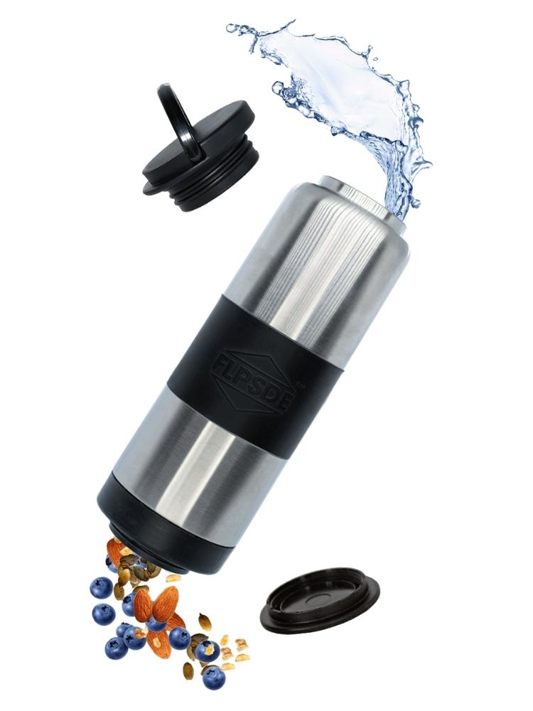 Stainless | FLPSDE Water Bottle with Snack Storage