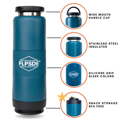 Ocean View | FLPSDE Water Bottle with Snack Storage