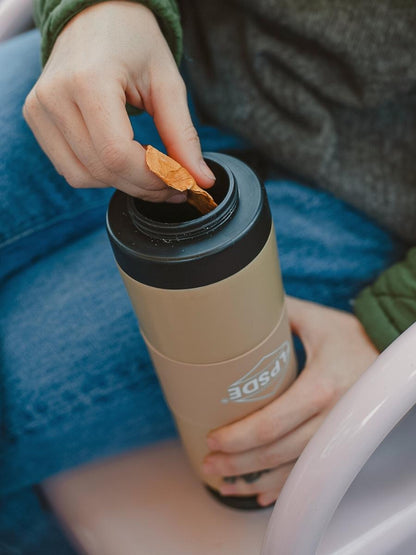 Sand | FLPSDE Water Bottle with Snack Storage